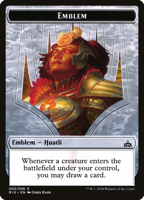 Huatli, Radiant Champion Emblem — Rivals of Ixalan Tokens 5