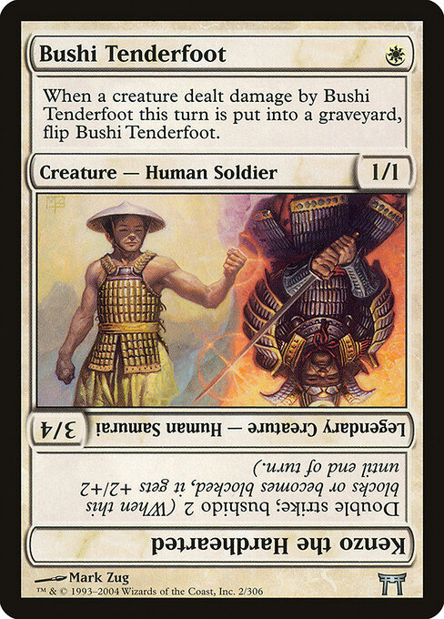 Bushi Tenderfoot // Kenzo the Hardhearted — Champions of Kamigawa 2