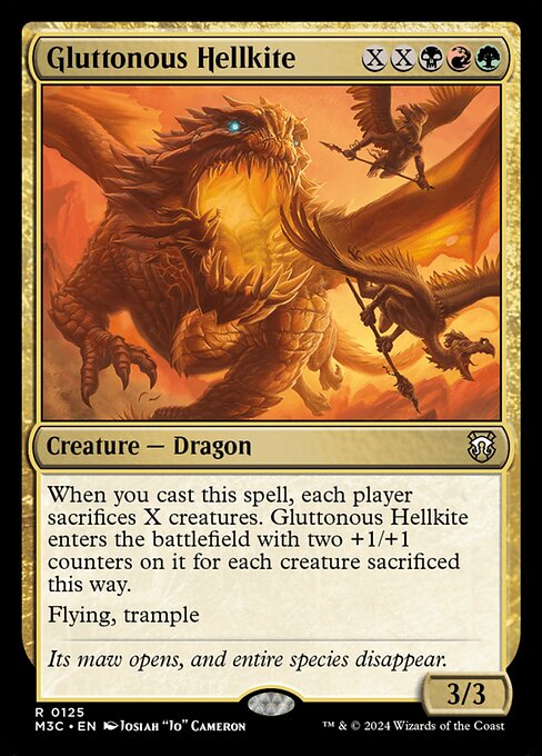 Gluttonous Hellkite — Modern Horizons 3 Commander 125