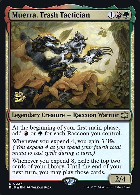 Muerra, Trash Tactician — Bloomburrow Promos 227s
