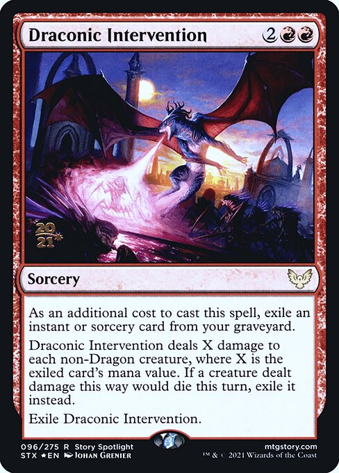 Intervenção Dragônica — Strixhaven: School of Mages Promos 96s