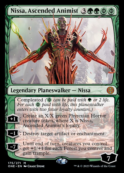Nissa, Animista Ascensa — Phyrexia: All Will Be One Promos 175p