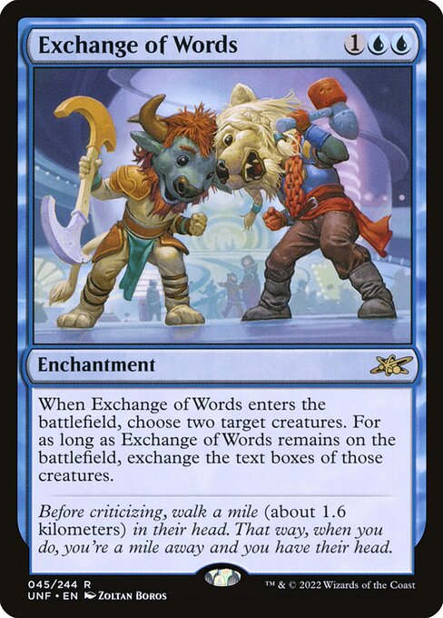 Exchange of Words — Unfinity 45