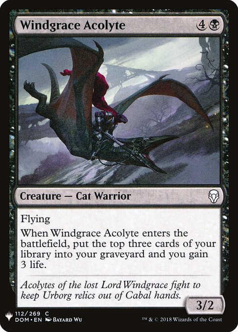 Acólito de Windgrace — The List DOM-112