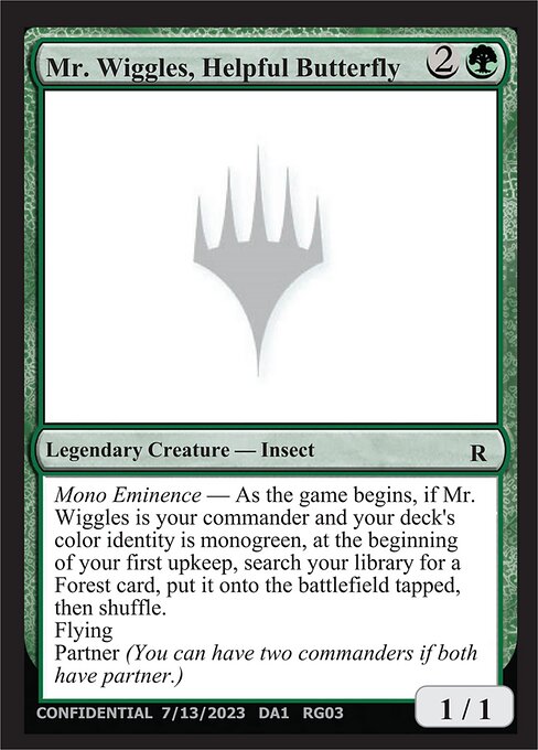 Mr. Wiggles, Helpful Butterfly — Unknown Event RG03b
