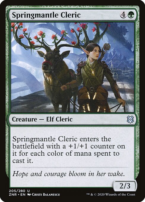 Clériga do Manto Primaveril — Zendikar Rising 205