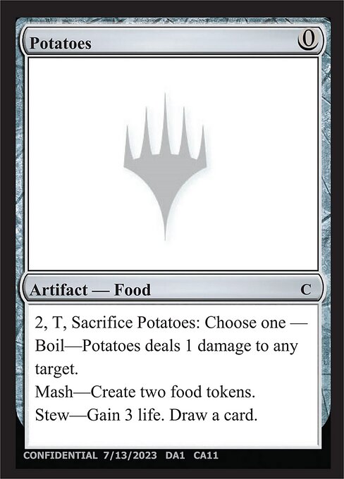 Potatoes — Unknown Event CAa