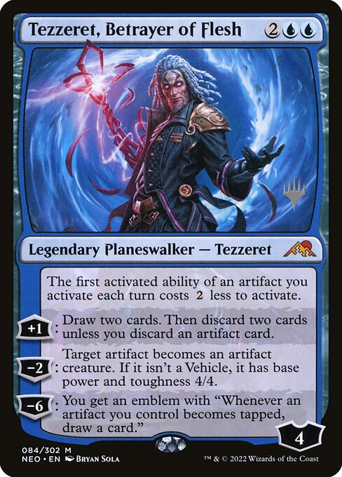 Tezzeret, Traidor da Carne — Kamigawa: Neon Dynasty Promos 84p