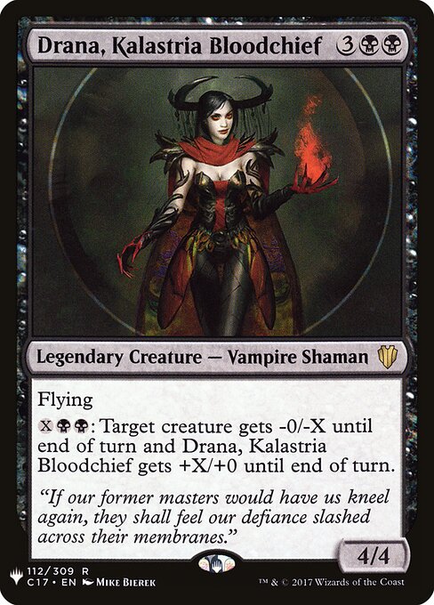 Drana, Grão-Vampiro Kalastria — The List C17-112