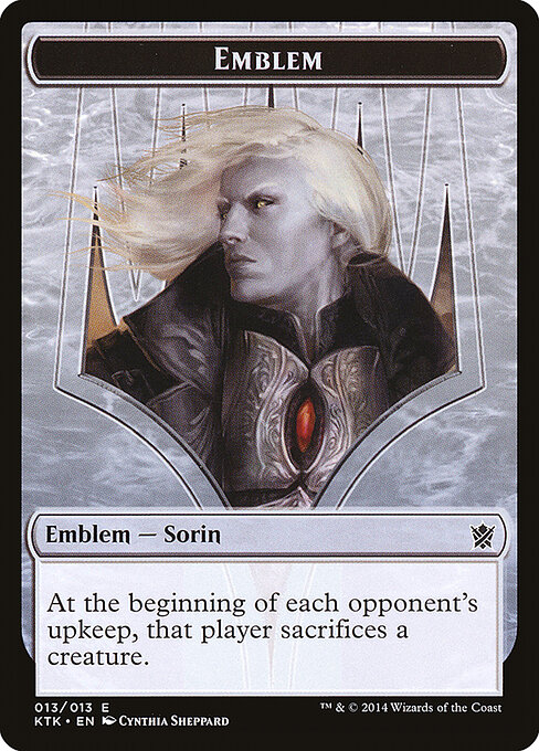 Sorin, Solemn Visitor Emblem — Khans of Tarkir Tokens 13