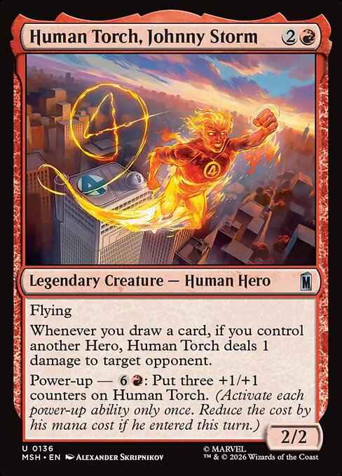 Human Torch, Johnny Storm — Marvel Super Heroes 136