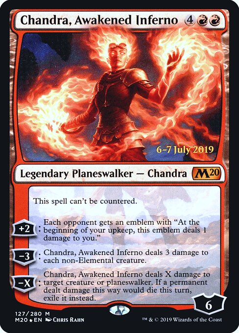 Chandra, Inferno Desperto — Core Set 2020 Promos 127s