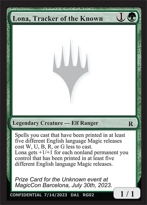 Lona, Tracker of the Known — Unknown Event RG02c