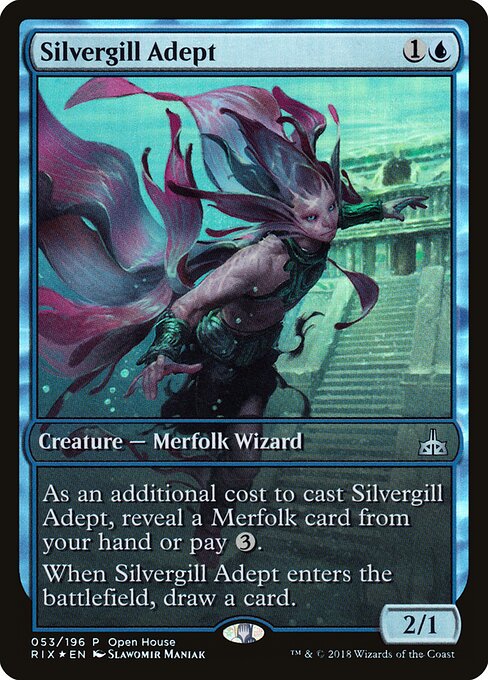 Adepto Prateobrânquio — Rivals of Ixalan Promos 53