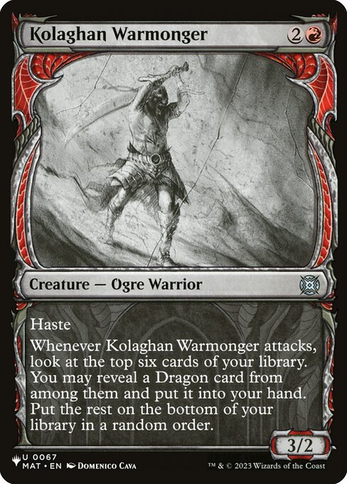 Belicista de Kolaghan — The List MAT-67