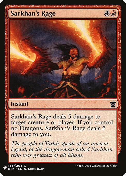 Fúria de Sarkhan — The List DTK-153