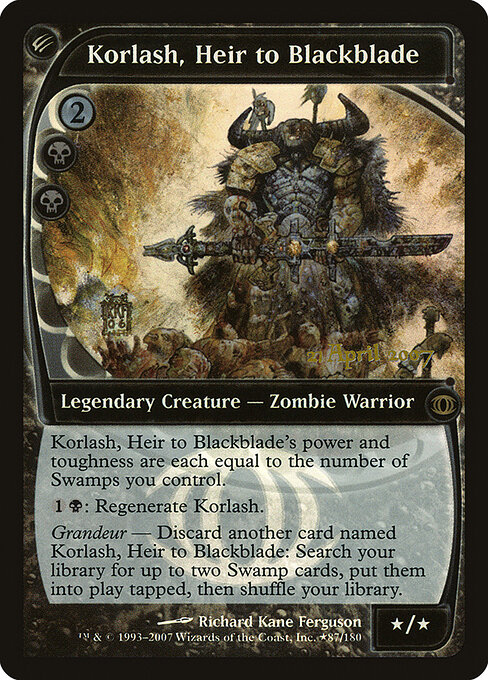 Korlash, Herdeiro da Espada Sombria — Future Sight Promos 87★