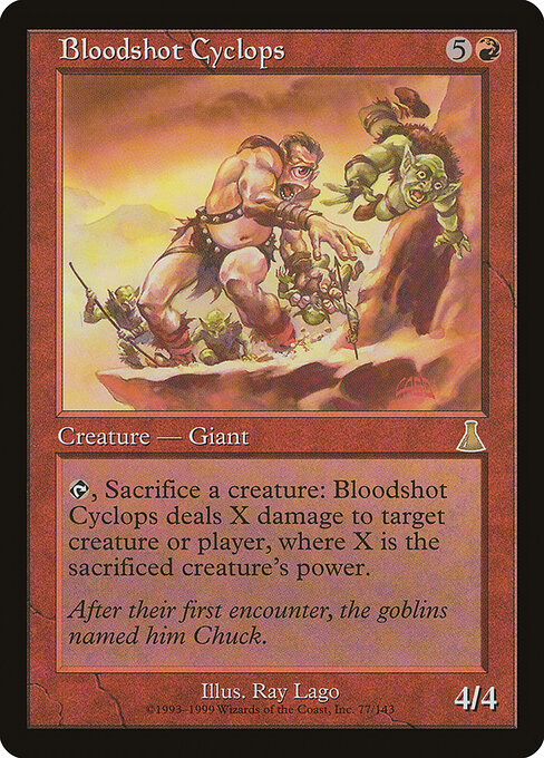 Cíclope de Olho Injetado — Urza's Destiny 77