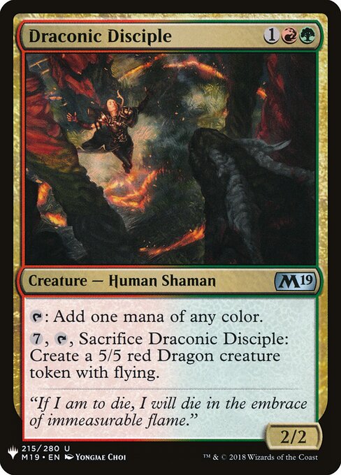 Discípula Dracônica — The List M19-215