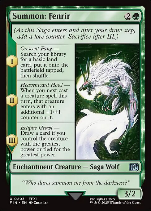 Summon: Fenrir — Final Fantasy 203