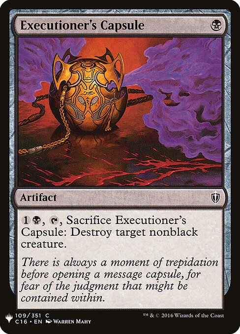 Cápsula do Executor — The List C16-109