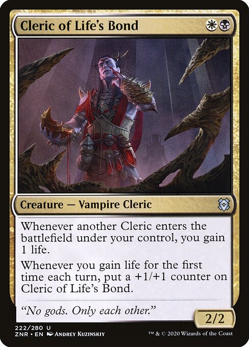 Clérigo do Laço de Vida — Zendikar Rising 222