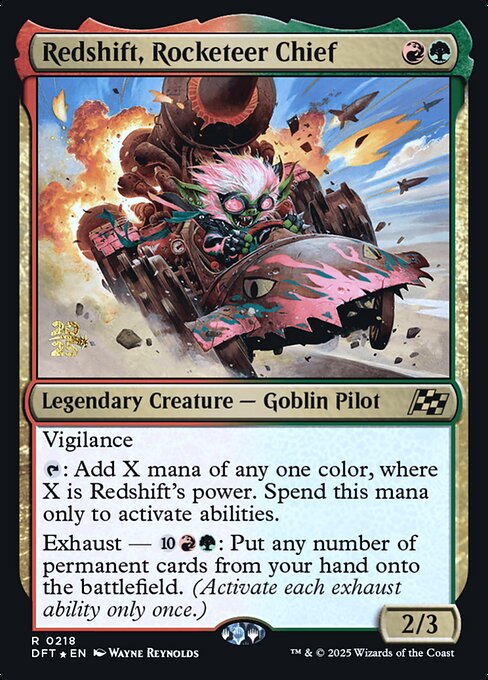 Redshift, Rocketeer Chief — Aetherdrift Promos 218s