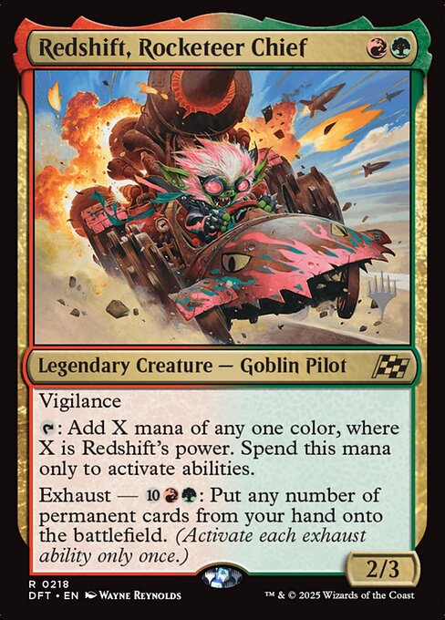 Redshift, Rocketeer Chief — Aetherdrift Promos 218p