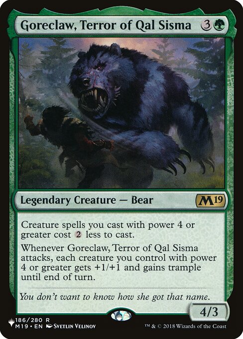 Garra Cruenta, Terror de Qal Sisma — The List M19-186