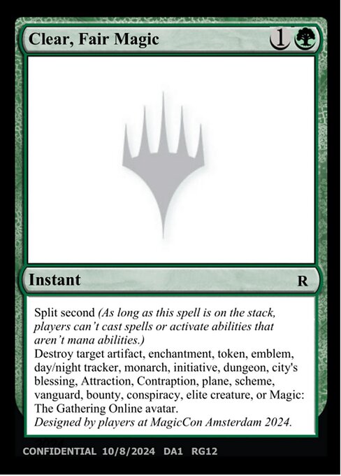 Clear, Fair Magic — Unknown Event RG12b