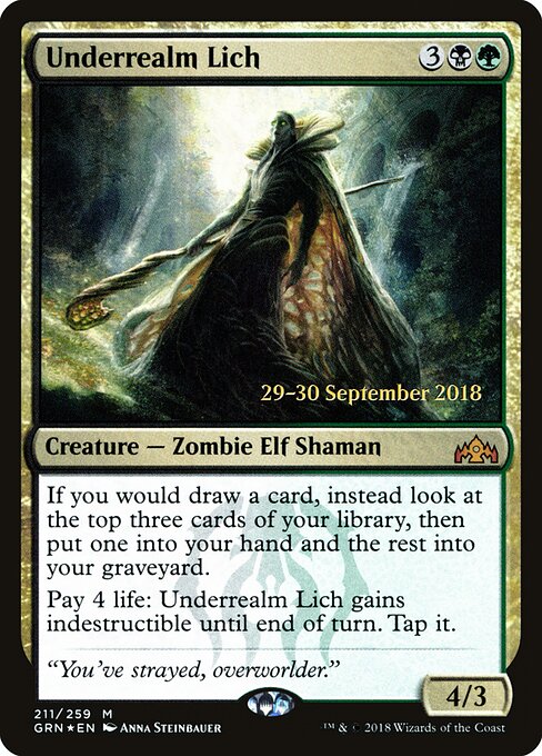 Lich do Reino Subterrâneo — Guilds of Ravnica Promos 211s