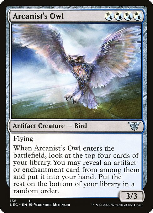 Coruja do Arcanista — Neon Dynasty Commander 135