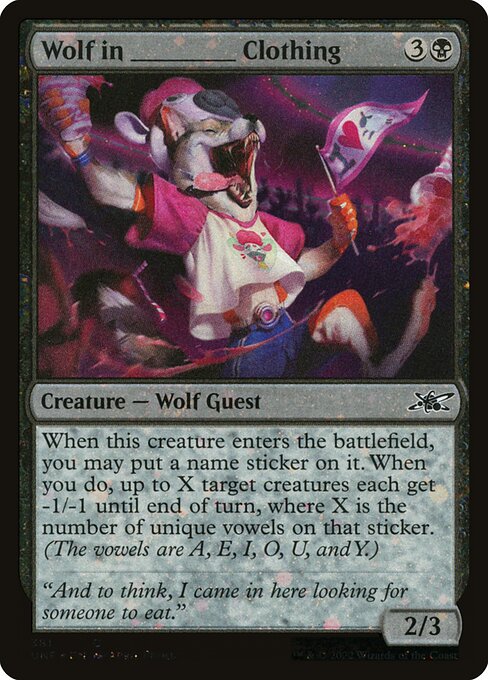 Wolf in _____ Clothing — Unfinity 381