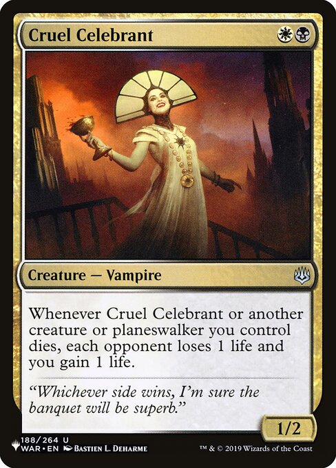 Celebrante Cruel — The List WAR-188