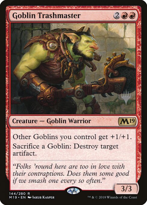 Mestre Desmantelador Goblin — Core Set 2019 Promos 144p