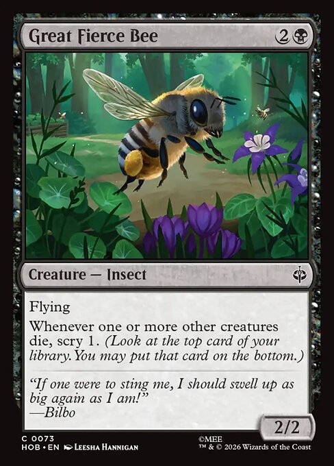 Great Fierce Bee — The Hobbit 73