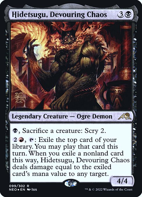 Hidetsugu, Caos Devorador — Kamigawa: Neon Dynasty Promos 99s