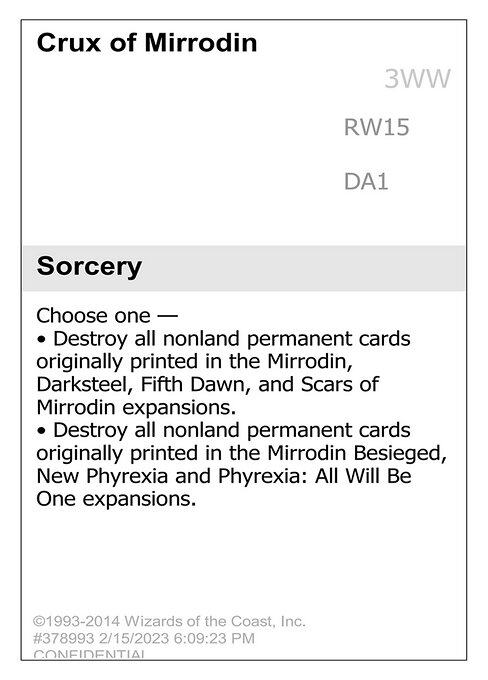 Crux of Mirrodin — Unknown Event RW15