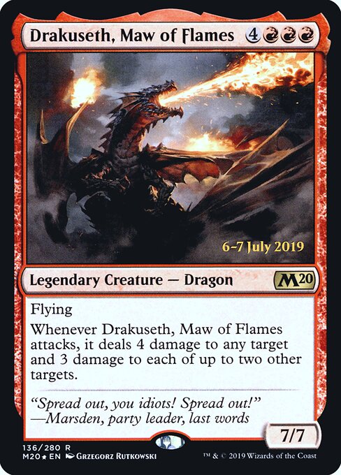 Drakuseth, Gorja das Chamas — Core Set 2020 Promos 136s