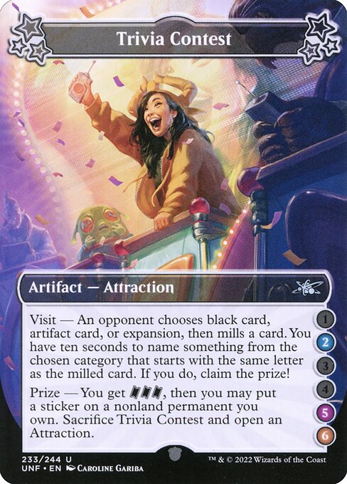 Trivia Contest — Unfinity 233c