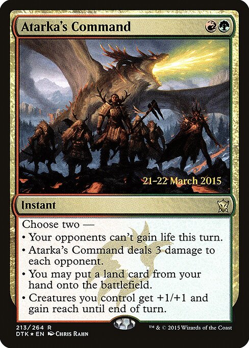 Comando de Atarka — Dragons of Tarkir Promos 213s