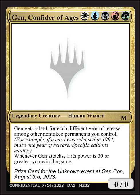 Gen, Confider of Ages — Unknown Event MZ03