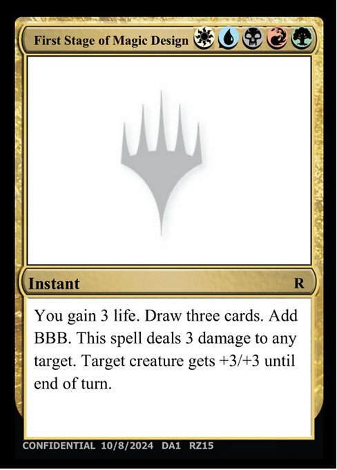 First Stage of Magic Design — Unknown Event RZ15b