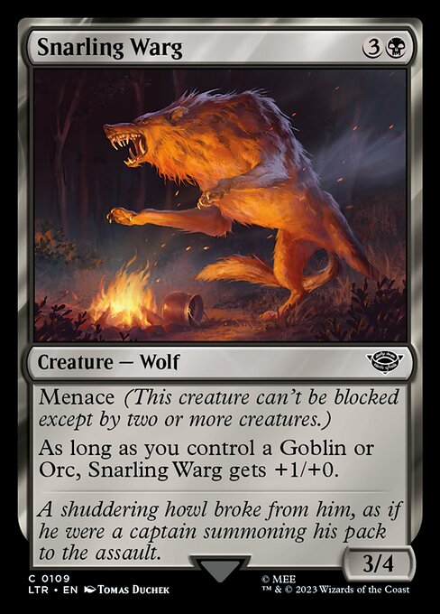 Warg Rosnador — The Lord of the Rings: Tales of Middle-earth 109