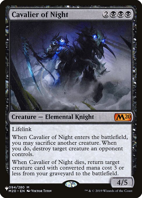Cavaleiro Noturno — The List M20-94