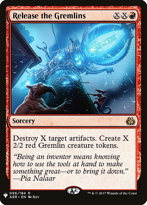 Soltar os Gremlins — The List AER-96