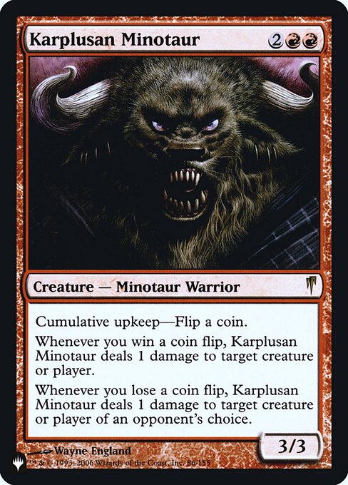 Minotauro Karplusano — The List CSP-86