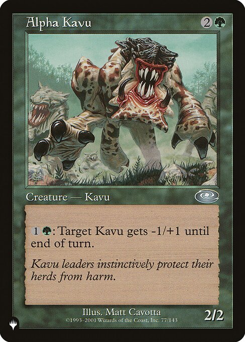 Kavu Alfa — The List PLS-77