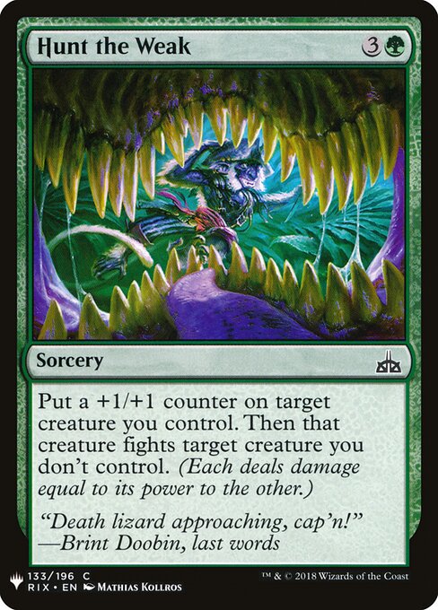 Caçar os Fracos — The List RIX-133