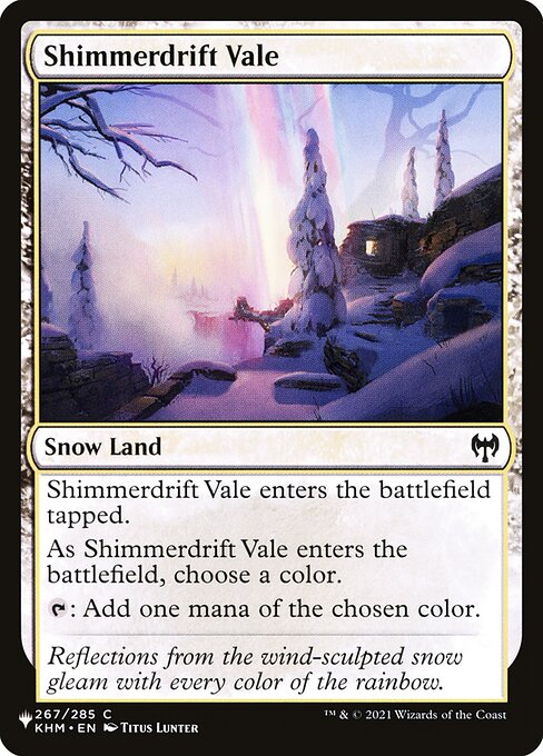 Vale do Gelo Cintilante — The List KHM-267